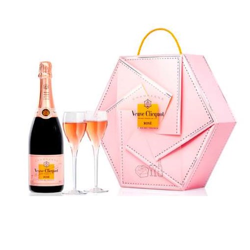 Send Veuve Clicquot Rose 75cl Couture Set And 2 Champagne Flutes -